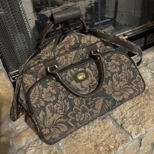 Vintage Protocol Floral Tapestry Vintage Overnight Large Travel Luggage